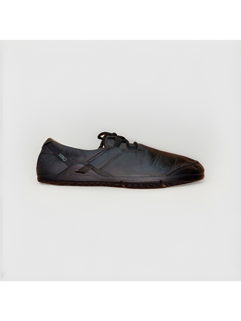 Xero Shoes Hana Leather Mens 10 Black Barefoot Minimalist Casual Sneakers